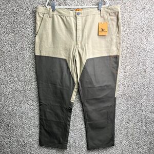 Field & Stream Pants Men's 44x32 Every Hunt Khaki Cotton HydroRepel Hunting Fiel